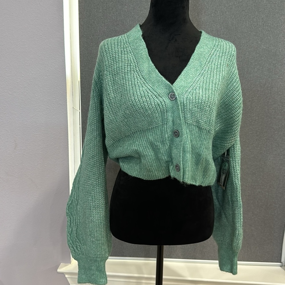Knit buttoned down sweater